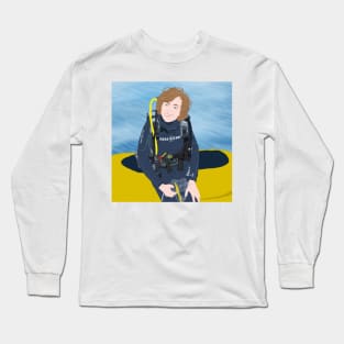 Woman scuba diver Long Sleeve T-Shirt